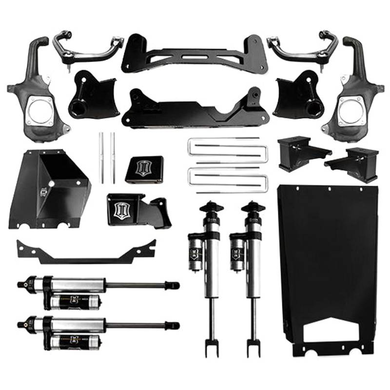 Icon Vehicle Dynamics - Icon K78303 Stage 3 6"-8" Front and Rear Lifted Suspension Lift Kit for Chevy Silverado and GMC Sierra 2500 HD/3500 HD 2011-2016