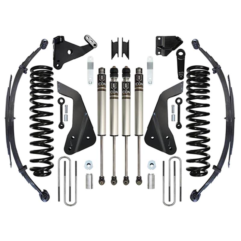 Icon Vehicle Dynamics - Icon K67201 Stage 2 7" Front and Rear Lifted Suspension Lift Kit for Ford F250/F350 2008-2010