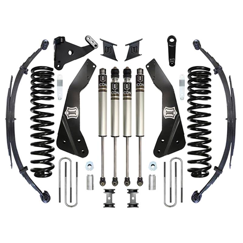 Icon Vehicle Dynamics - Icon K67301 Stage 2 7" Front and Rear Lifted Suspension Lift Kit for Ford F250/F350 2011-2016