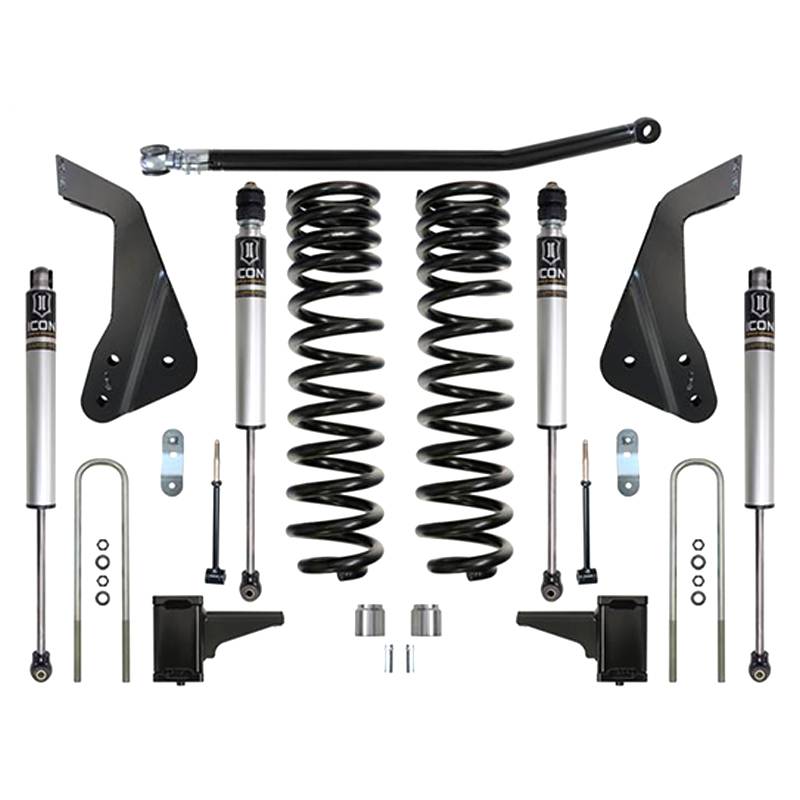 Icon Vehicle Dynamics - Icon K64500 Stage 1 4.5" Front and Rear Lifted Suspension Lift Kit for Ford F250/F350 2005-2007