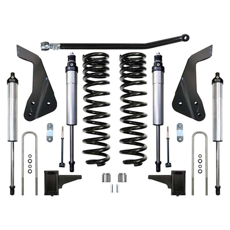 Icon Vehicle Dynamics - Icon K64501 Stage 2 4.5" Front and Rear Lifted Suspension Lift Kit for Ford F250/F350 2005-2007