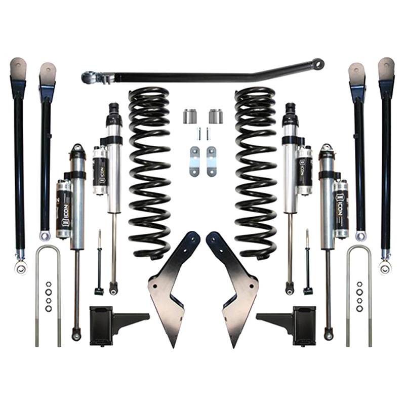 Icon Vehicle Dynamics - Icon K64503 Stage 4 4.5" Front and Rear Lifted Suspension Lift Kit for Ford F250/F350 2005-2007
