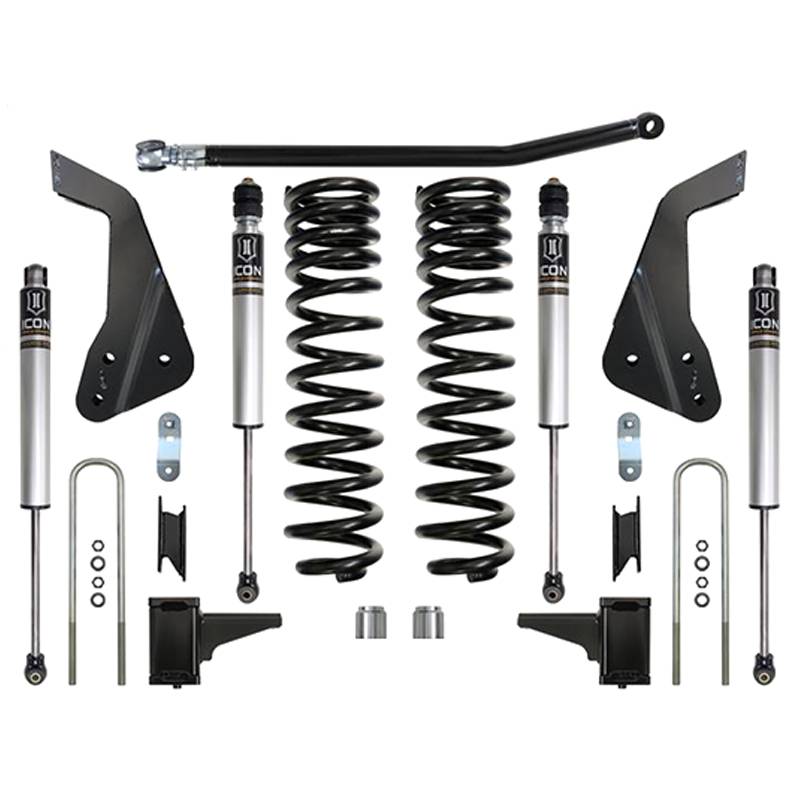 Icon Vehicle Dynamics - Icon K64550 Stage 1 4.5" Front and Rear Lifted Suspension Lift Kit for Ford F250/F350 2008-2010