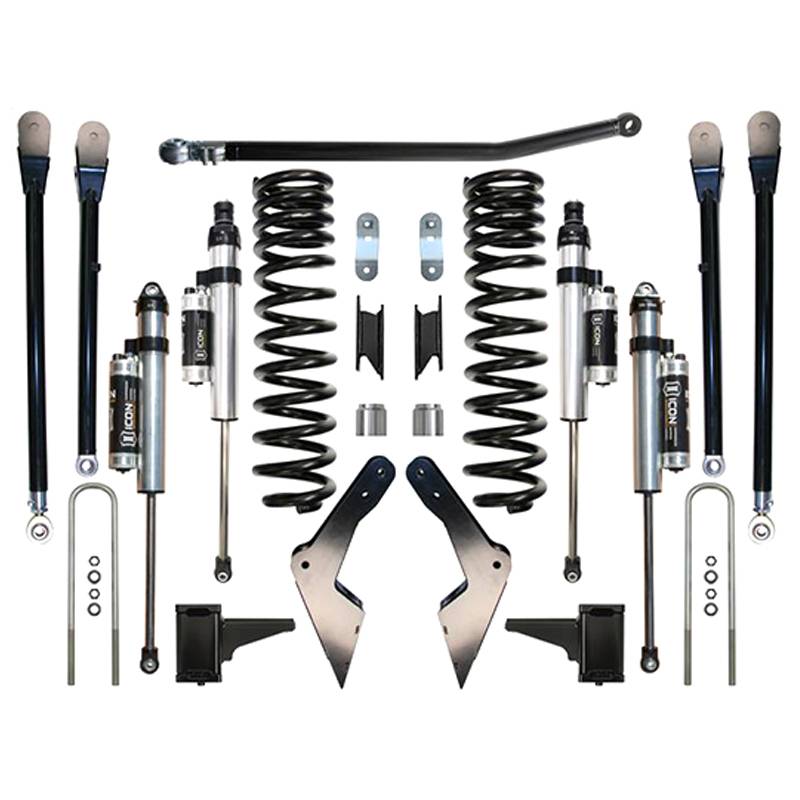 Icon Vehicle Dynamics - Icon K64553 Stage 4 4.5" Front and Rear Lifted Suspension Lift Kit for Ford F250/F350 2008-2010