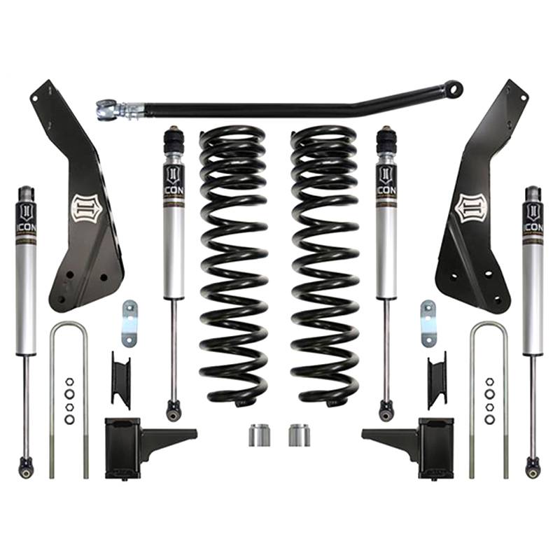 Icon Vehicle Dynamics - Icon K64560 Stage 1 4.5" Front and Rear Lifted Suspension Lift Kit for Ford F250/F350 2011-2016