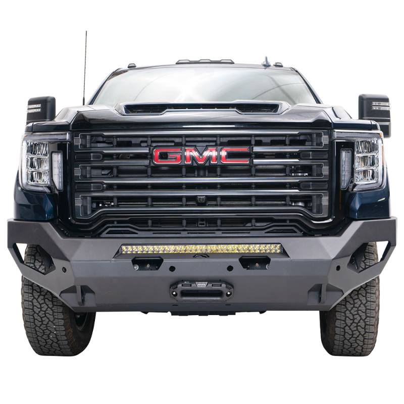 Fab Fours - Fab Fours GM20-X5051-B Matrix Front Bumper with Sensor Holes for GMC Sierra 2500/3500 2020 *BARE STEEL*