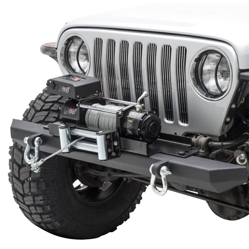 Smittybilt - Smittybilt 76740D SRC Classic Winch Front Bumper with D-Rings for Jeep CJ7/Wrangler YJ/TJ 1976-2006
