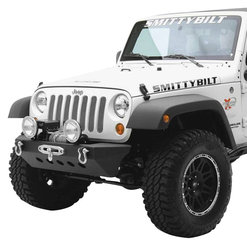 Smittybilt - Smittybilt 76743 SRC Classic Winch Front Bumper for Jeep Wrangler JK 2007-2018