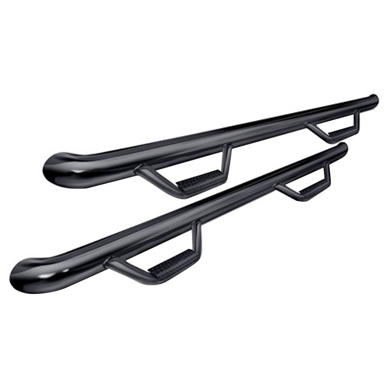 N-Fab - N-Fab C0180CC Cab Length Nerf Bars for Chevy Silverado and GMC Sierra 1500/1500 HD/2500/2500 HD/3500 Crew Cab 2001-2006 - Gloss Black