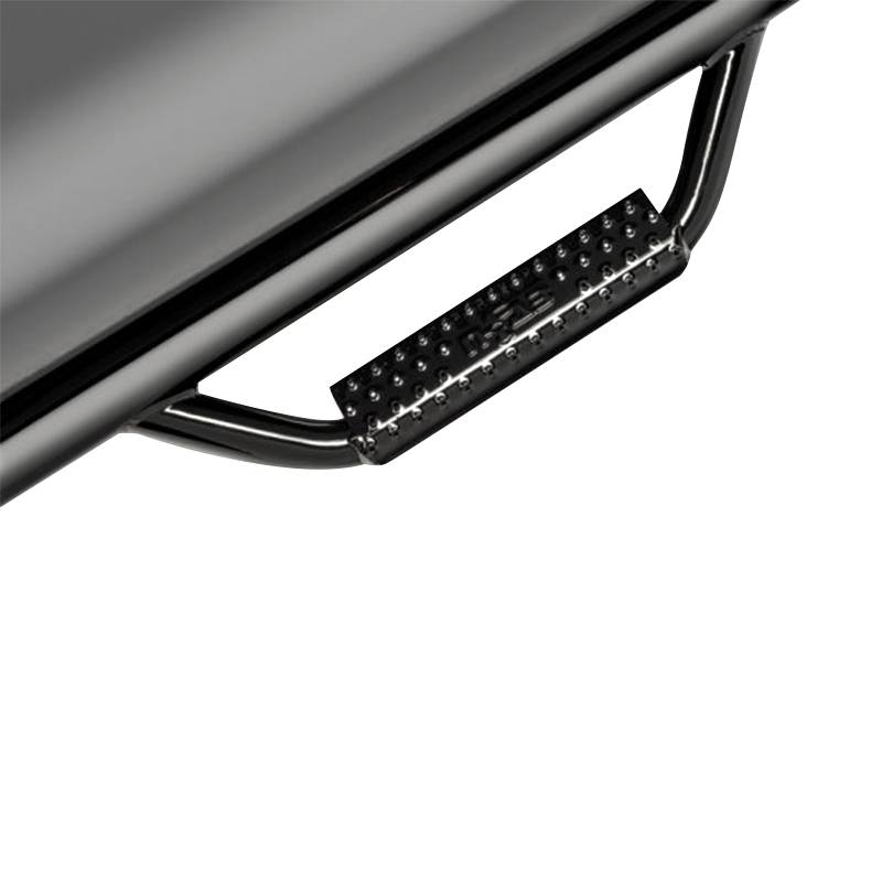 N-Fab - N-Fab C07100QC-6 Wheel to Wheel Nerf Bars with Bed Access for Chevy Silverado and GMC Sierra 1500/2500 HD Extended Cab 2007-2010 - Gloss Black