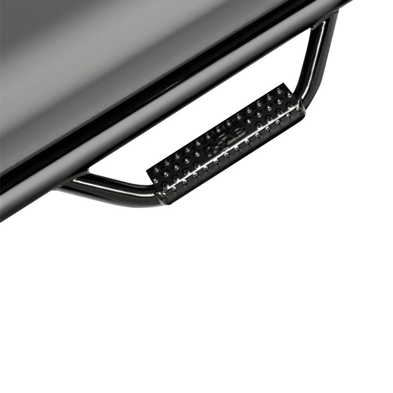 N-Fab - N-Fab C07105CC-6 Wheel to Wheel Nerf Bars with Bed Access for Chevy Silverado and GMC Sierra 2500 HD Crew Cab 2007-2010 - Gloss Black