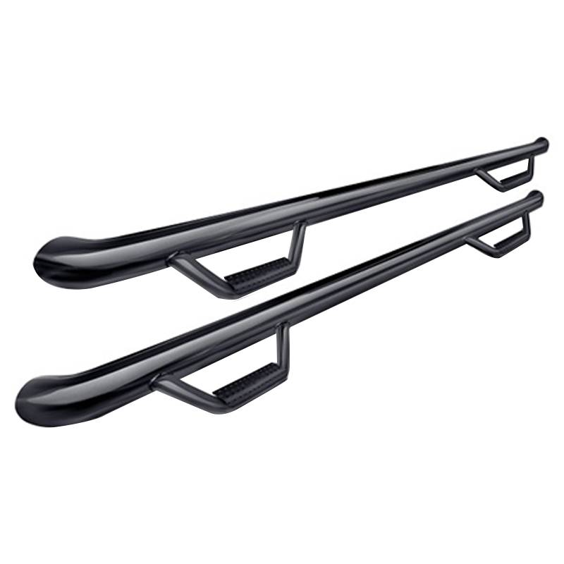 N-Fab - N-Fab C0770RC-4 Wheel to Wheel Nerf Bars with Bed Access for Chevy Silverado and GMC Sierra 1500/2500 HD Standard Cab 2007-2013 - Gloss Black