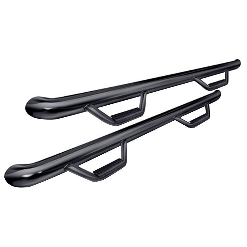 N-Fab - N-Fab C0773QC Cab Length Nerf Bars for Chevy Silverado and GMC Sierra 1500/2500 HD/3500 HD Extended Cab 2007-2013 - Gloss Black