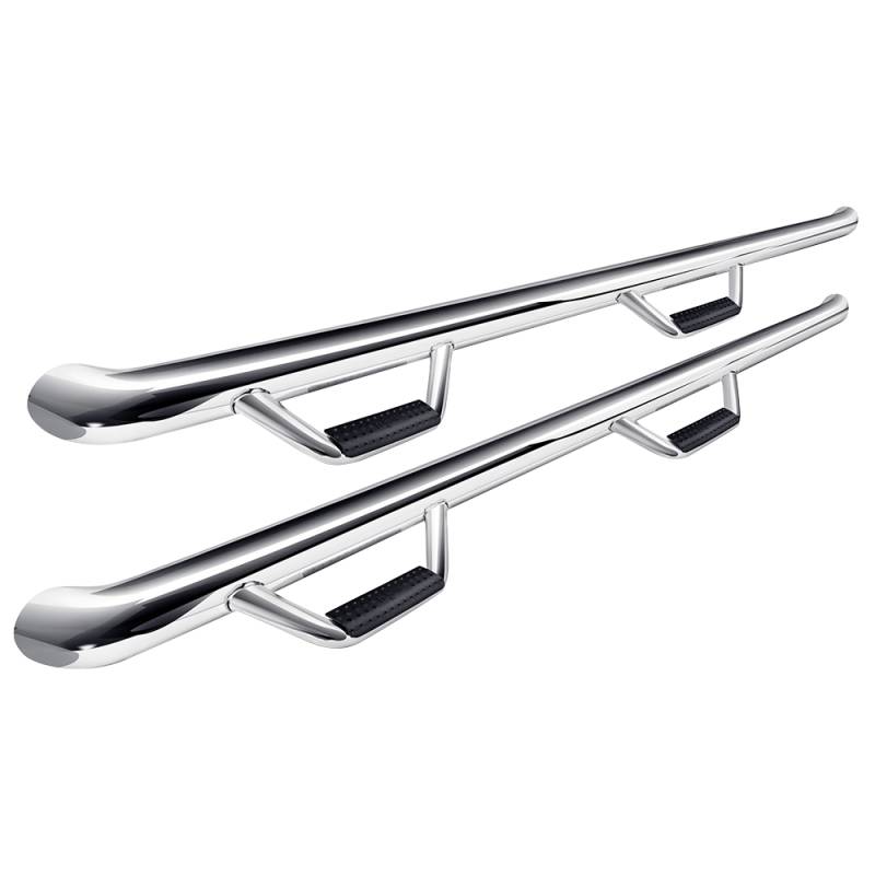 N-Fab - N-Fab C0789CC-SS Wheel to Wheel Nerf Bars for Chevy Silverado and GMC Sierra 1500 2007-2013 - Stainless Steel