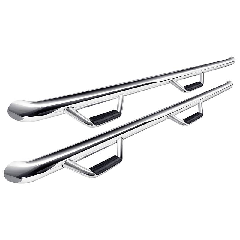 N-Fab - N-Fab C11100CC-SS Wheel to Wheel Nerf Bars for Chevy Silverado and GMC Sierra 2500/3500 HD Crew Cab 2011-2014 - Stainless Steel