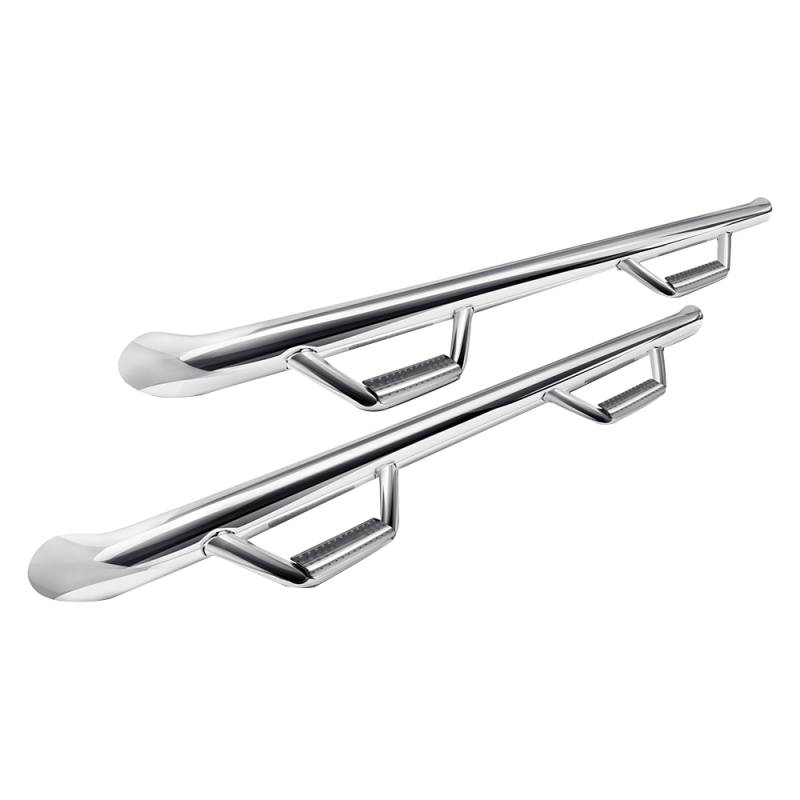 N-Fab - N-Fab C9989QC-SS Wheel to Wheel Nerf Bars for Chevy Silverado and GMC Sierra 1500/2500/2500 HD Extended Cab 2000-2006 - Stainless Steel