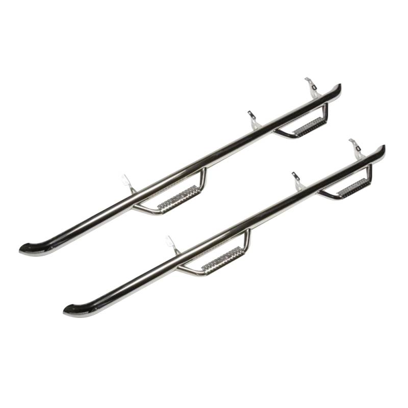 N-Fab - N-Fab F0989QC-SS Wheel to Wheel Nerf Bars for Ford F150/Lobo Super Cab 2009-2014 - Stainless Steel