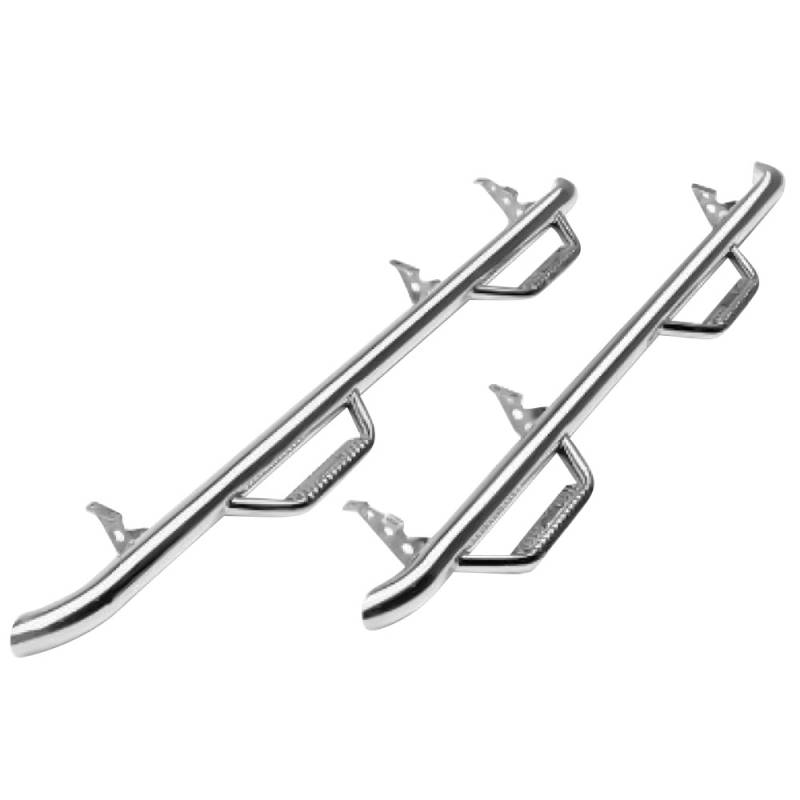 N-Fab - N-Fab T0678CC-SS Wheel to Wheel Nerf Bars for Toyota Tacoma Double Cab 2005-2015 - Stainless Steel