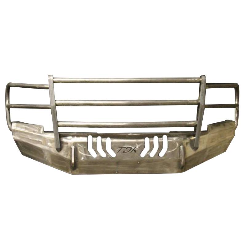 Throttle Down Kustoms - Throttle Down Kustoms BGRIL0713CH1500 Front Bumper with Grille Guard for Chevy Silverado 1500 2007-2013