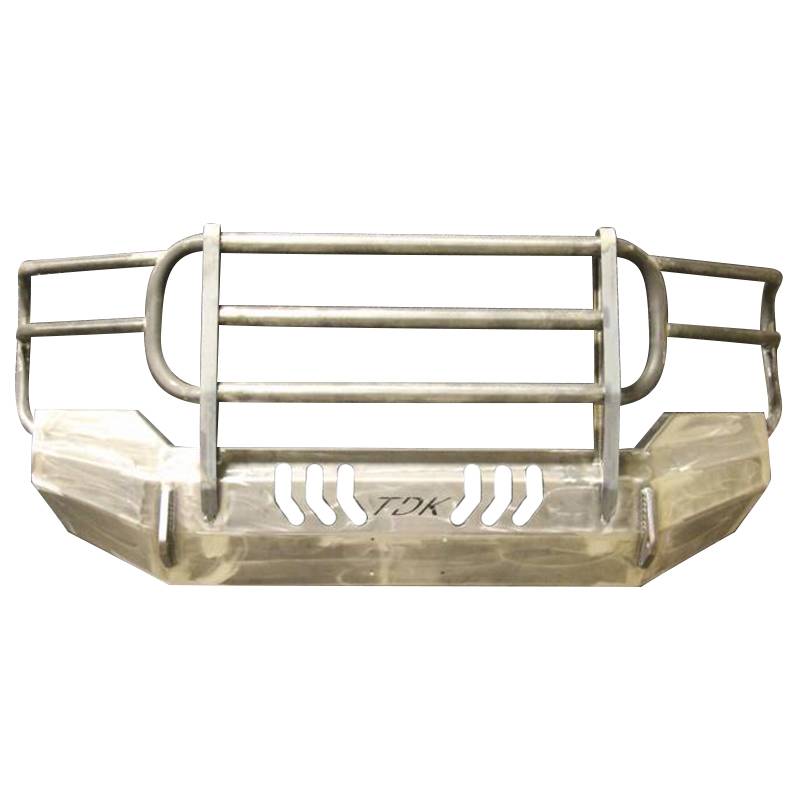 Throttle Down Kustoms - Throttle Down Kustoms BGRIL1116F Front Bumper with Grille Guard for Ford F250/F350/F450/F550 2011-2016