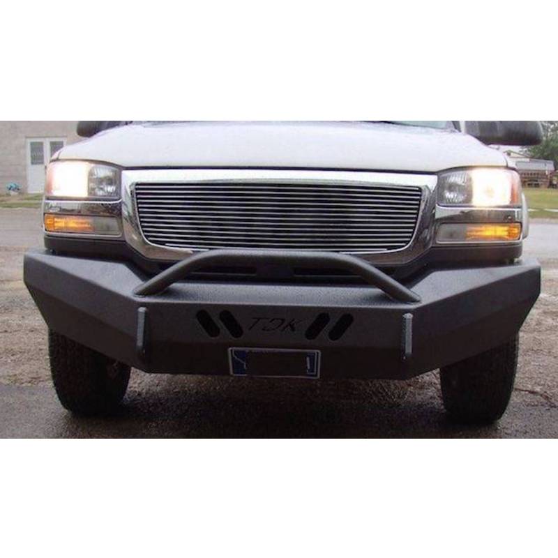 Throttle Down Kustoms - Throttle Down Kustoms BPUSH0713GM1500 Front Bumper with Push Bar for GMC Sierra 1500 2007-2013