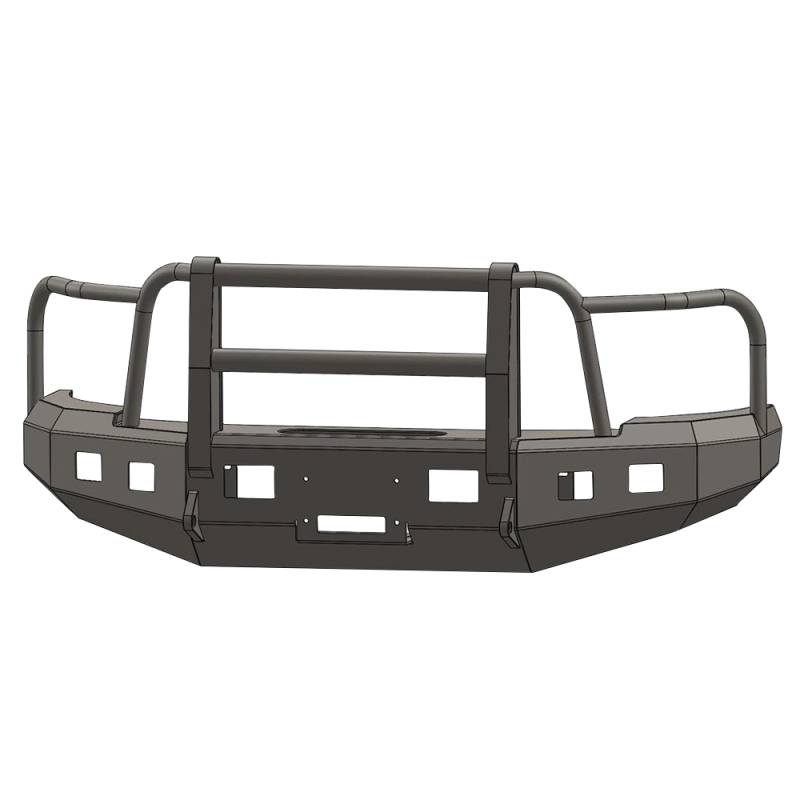 ENGO - ENGO 68-D03-05FG Winch Front Bumper with Full Grille Guard for Dodge Ram 2500/3500 2003-2005