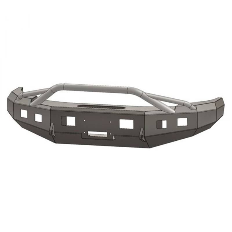 ENGO - ENGO 68-F05-07BB Winch Front Bumper with Bull Bar for Ford F250/F350 2005-2007