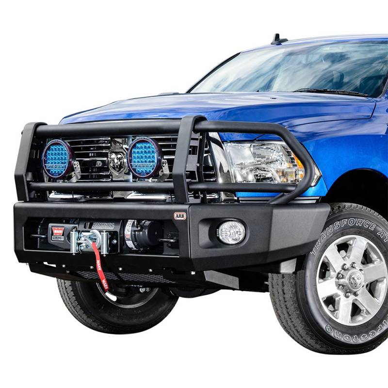 ARB 4x4 Accessories - ARB 2237010 Deluxe Modular Winch Front Bumper Kit for Dodge Ram 2500/3500 2010-2018