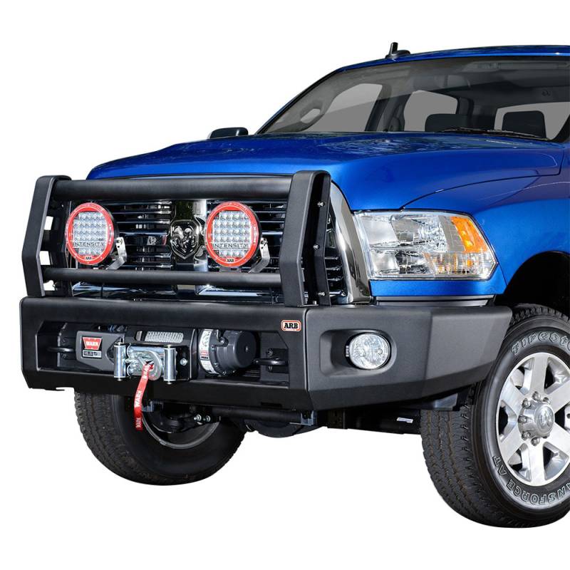 ARB 4x4 Accessories - ARB 2237020 Sahara Modular Winch Front Bumper Kit for Dodge Ram 2500/3500 2010-2018