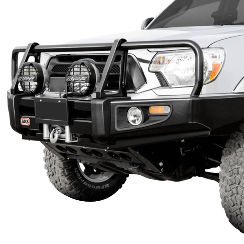 ARB 4x4 Accessories - ARB 3423040 Deluxe Winch Front Bumper with Bull Bar for Toyota Tacoma 1995-2004