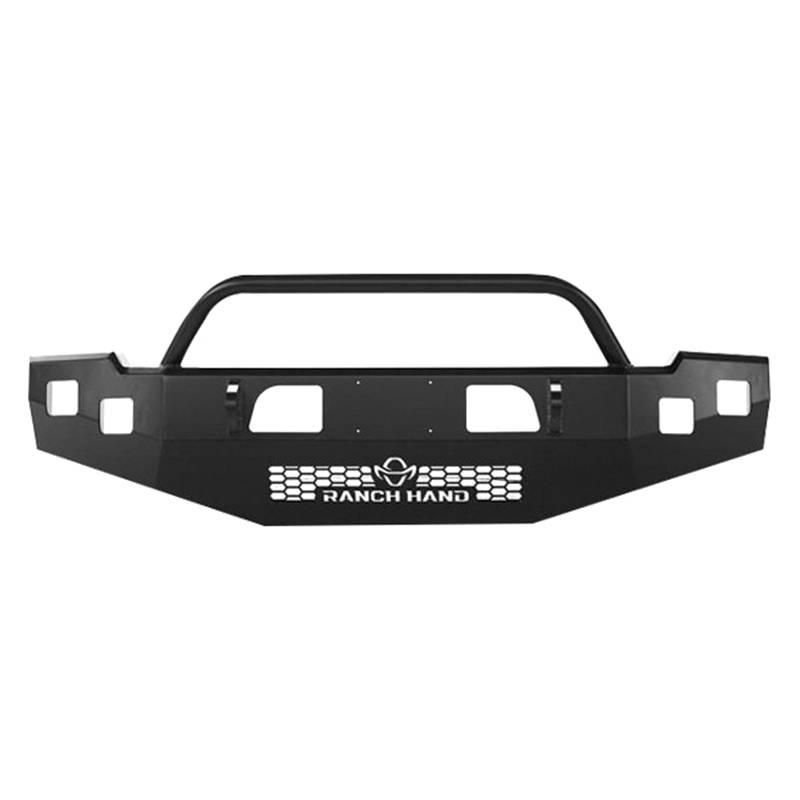 Ranch Hand - Ranch Hand HFD101BMTS Horizon Bullnose Front Bumper with Sensor Holes and Top Ring for Dodge Ram 2500/3500 2010-2019