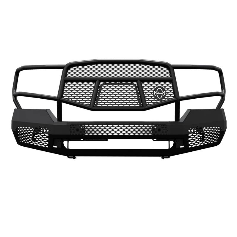 Ranch Hand - Ranch Hand MFG19HBM1 Midnight Front Bumper with Grille Guard for GMC Sierra 1500 2019-2020