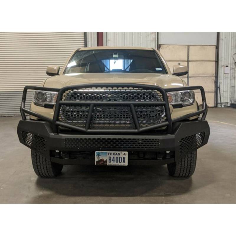 Ranch Hand - Ranch Hand MFT16MBM1 Midnight Front Bumper with Grille Guard for Toyota Tacoma 2016-2020