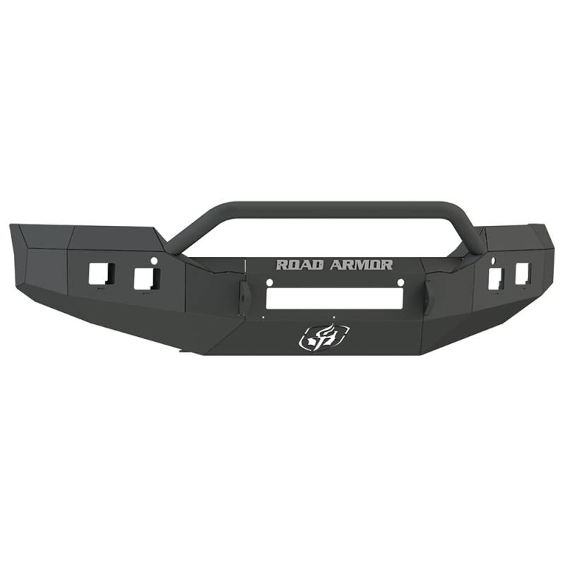 Road Armor - Road Armor 215R4B-NW Stealth Non-Winch Front Bumper with Pre-Runner Guard and Square Light Holes for GMC Sierra 2500 HD/3500 HD 2015-2019