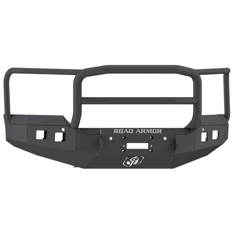 Road Armor - Road Armor 215R5B Stealth Winch Front Bumper with Lonestar Guard and Square Light Holes for GMC Sierra 2500 HD/3500 HD 2015-2019