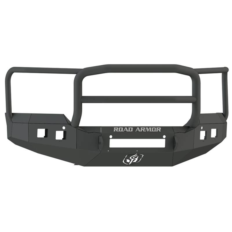 Road Armor - Road Armor 215R5B-NW Stealth Non-Winch Front Bumper with Lonestar Guard and Square Light Holes for GMC Sierra 2500 HD/3500 HD 2015-2019