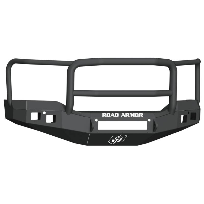 Road Armor - Road Armor 2161F5B-NW Stealth Non-Winch Front Bumper with Lonestar Guard and Square Light Holes for GMC Sierra 1500 2016-2018