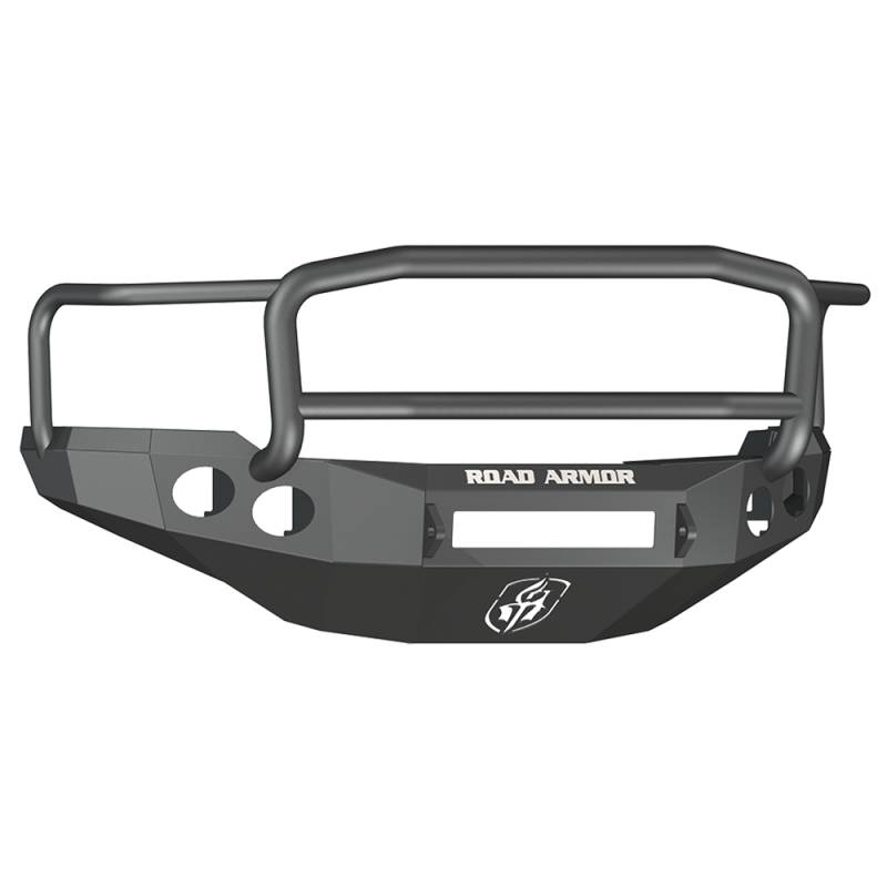 Road Armor - Road Armor 38205B-NW Stealth Non-Winch Front Bumper with Lonestar Guard and Round Light Holes for Chevy Silverado 2500 HD/3500 HD 2011-2014