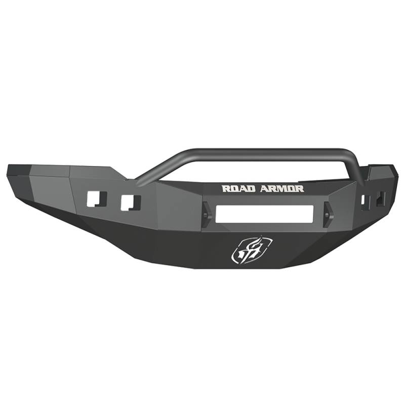 Road Armor - Road Armor 382R4B-NW Stealth Non-Winch Front Bumper with Pre-Runner Guard and Square Light Holes for Chevy Silverado 2500 HD/3500 HD 2011-2014