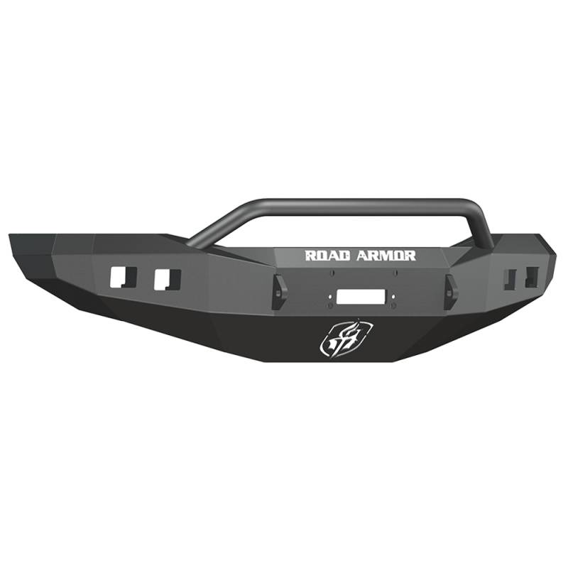 Road Armor - Road Armor 406R4B Stealth Winch Front Bumper with Pre-Runner Guard and Square Light Holes for Dodge Ram 2500/3500/4500/5500 2006-2009