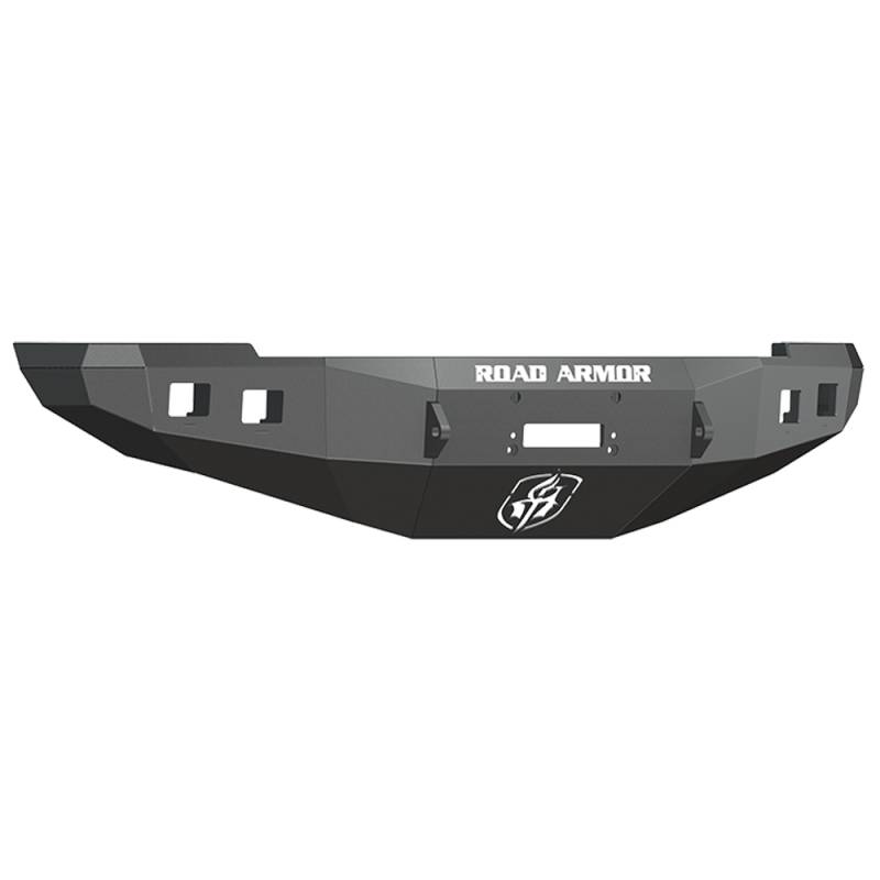 Road Armor - Road Armor 408R0B Stealth Winch Front Bumper with Square Light Holes for Dodge Ram 2500/3500/4500/5500 2010-2018