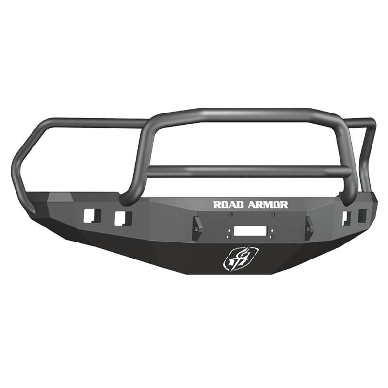 Road Armor - Road Armor 408R5B Stealth Winch Front Bumper with Lonestar Guard and Square Light Holes for Dodge Ram 2500/3500/4500/5500 2010-2018