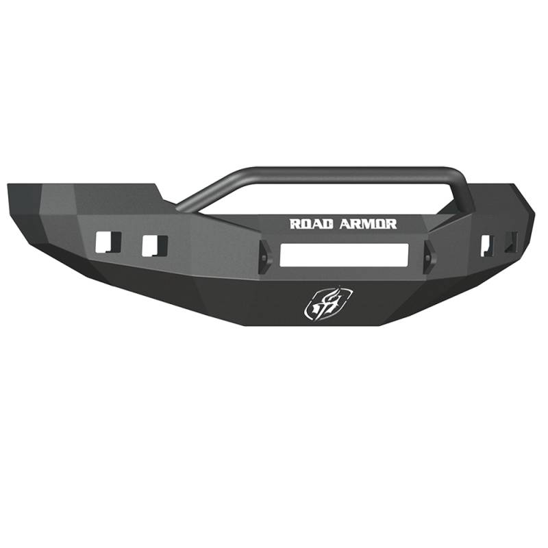 Road Armor - Road Armor 605R4B-NW Stealth Non-Winch Front Bumper with Pre-Runner Guard and Square Light Holes for Ford F250/F350/F450/Excursion 2005-2007