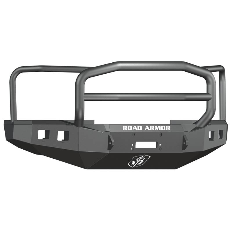 Road Armor - Road Armor 608R5B Stealth Winch Front Bumper with Lonestar Guard and Square Light Holes for Ford F250/F350/F450 2008-2010