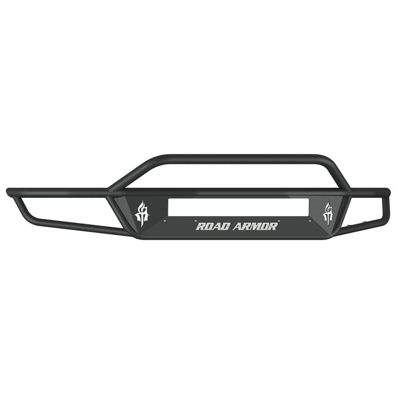 Road Armor - Road Armor 614S4B-NW Sahara Non-Winch Front Bumper with Pre-Runner Guard and Square Light Holes for Ford F150 Raptor 2010-2014