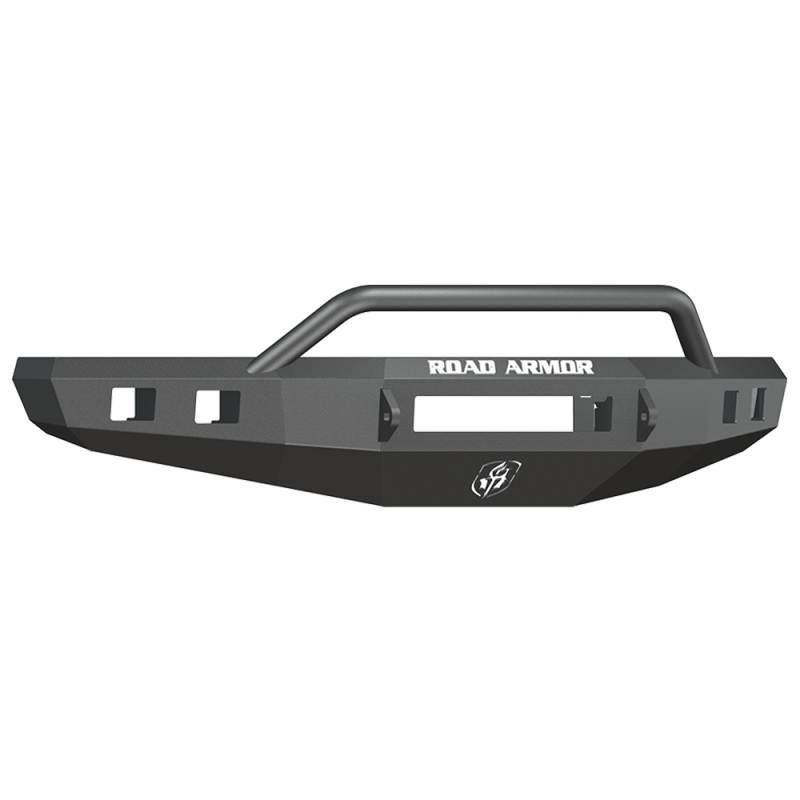 Road Armor - Road Armor 615R4B-NW Stealth Non-Winch Front Bumper with Pre-Runner Guard and Square Light Holes for Ford F150 2015-2017