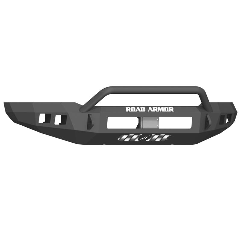 Road Armor - Road Armor 6171F4B-NW Stealth Non-Winch Front Bumper with Pre-Runner Guard and Square Light Holes for Ford F150 Raptor 2017-2018