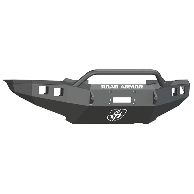 Road Armor - Road Armor 905R4B Stealth Winch Front Bumper with Pre-Runner Guard and Square Light Holes for Toyota Tacoma 2012-2015