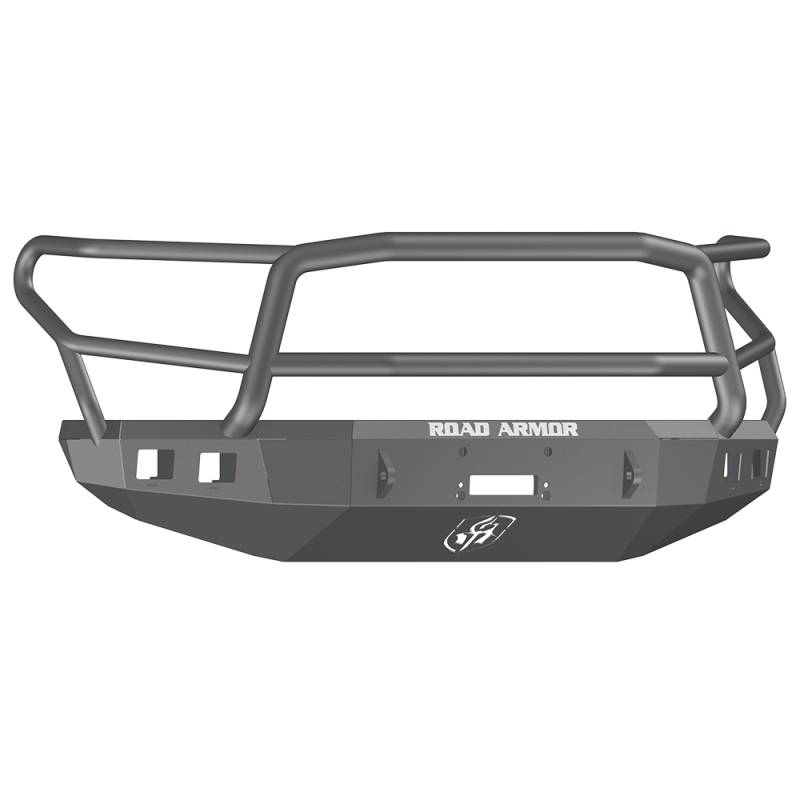 Road Armor - Road Armor 914R5B Stealth Winch Front Bumper with Lonestar Guard and Square Light Holes for Toyota Tundra 2014-2020