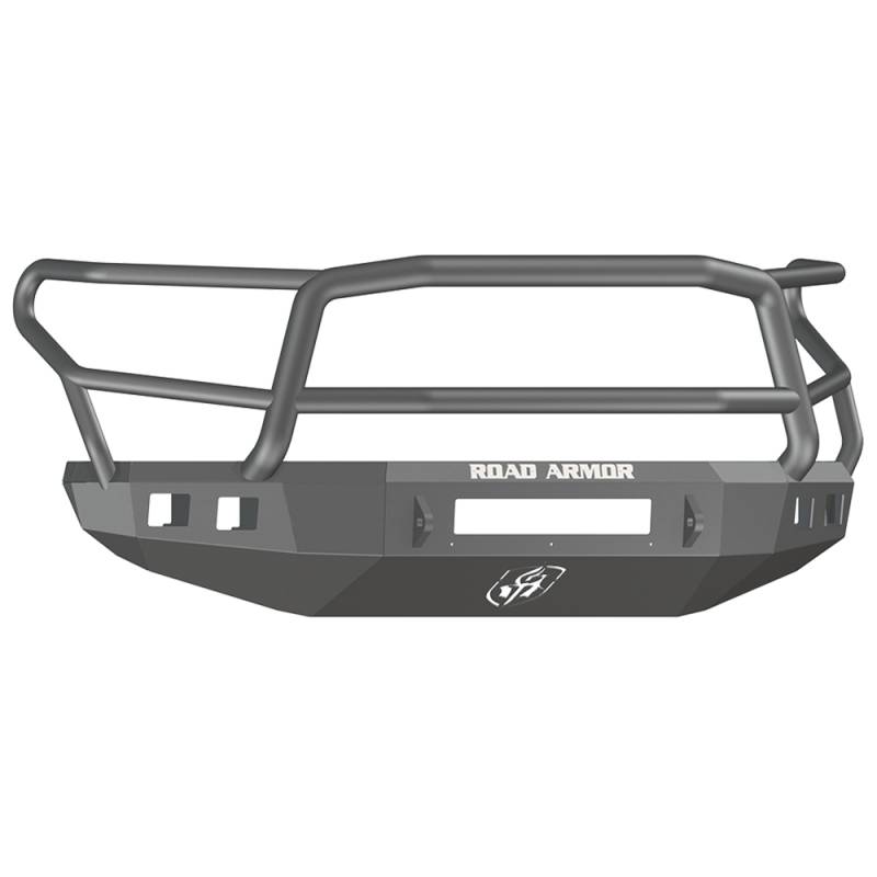 Road Armor - Road Armor 914R5B-NW Stealth Non-Winch Front Bumper with Lonestar Guard and Square Light Holes for Toyota Tundra 2014-2020